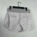 Athleta 100% Linen Shorts Womens Size 6 High Rise Gray Pull On 3.5 Inch Inseam Photo 3
