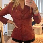 beautiful vintage red distressed leather jacket Size XS Photo 1