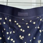 SKIMS  Cotton Rib Boxer in Navy Daisy Print, Size Large Photo 4
