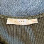 Lush Clothing Lush NWOT Olive Green Ribbed Women's Square Neck Long Sleeve Top Photo 4