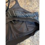 Athleta High Neck Black White Chevron Pattern Sports Bra Size 38 B/C Underwire Photo 5
