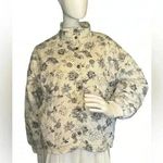 Kensie  Jeans Quilted Jacket Women’s Floral Pattern, Button Up Snap Closure. Photo 0
