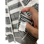 Talbots  Cardigan Sweater Womens Small Black White Striped Zip Up Knit‎ Photo 6