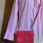 Tory Burch  Marion Embossed Shrunken Pink crossbody Bag Photo 4