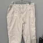 Vintage Covington White Capri Pants Women's Plus Size 16 Cotton & Spandex Photo 0