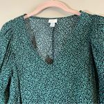 A New Day ✨ Women’s Green Puffy Sleeve Top Small Photo 1