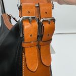 Ralph Lauren‎ Leather Farrington Hobo Shoulder Bag Black Photo 5