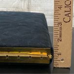 Vintage INDUSTRIA ARGENTINA Navy Midnight Blue Suede Clutch Quilted Chain Bag Photo 9