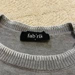 fab'rik Grey Ruffle Sweater Top Photo 1