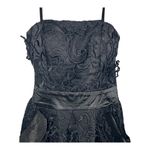 Lucy Paris Lucy & Co. Black Lace Floral Mini Dress Cocktail Pockets Small NWT Photo 3