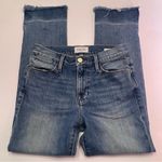 frame denim Le High Straight Raw Edge Side Slit in Imogen Dip Size 26 LHSTRAS204 Photo 2