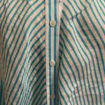 Etcetera Blue and White Stripe 3/4 sleeve button down top Photo 2