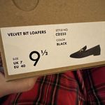 J.Crew Women's Bit Black Velvet Academic Loafers Flats 9.5 Slip On New Photo 7