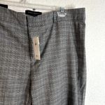 Banana Republic Logan Dress Pant Womens Size 10 Black Gray White Plaid NWT Photo 4