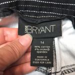 Lane Bryant  Women’s Pinstripe Black White Taupe Capri Dress Pants Photo 8