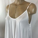 Tendencies White Satin Sleeveless Spaghetti Strap Long Flowy Maxi Dress L Size L Photo 1
