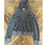 Juicy Couture Terry Cloth Tracksuit Jacket Women M Top Gray Y2K Grunge Hooded Photo 0