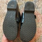 Predictions Vtg Black  Leather Basket Weave Buckle Mules Clogs Low Heel 7.5 - 8 Photo 5