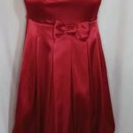 Ruby Rox red satin strapless dress size small Photo 0