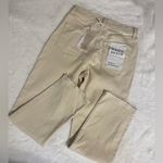 NWT DAZE STRAIGHT UP IN RAW CUT Jeans Color Bone/Cream/Neutral Size 27 Tan Photo 4