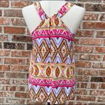 Pink Rose colorful printed chevron tank top / S / Excellent condition Photo 3