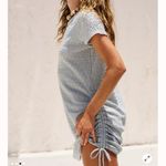 Free People  Beach Tate Textured Side Tie Mini Dress Short Sleeve Womens XS Photo 2
