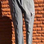 Halara  High waisted multi-pocket slim cargo pant grey silent storm women's L NWT Photo 0