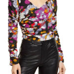 Open Edit New Tags  XL Floral Faux Wrap Top Women's Photo 0