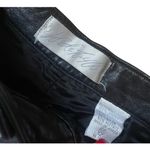 Vintage 90s Lord & Taylor Lamb Nappa Leather Black Tapered Leg Pants Size L Photo 4