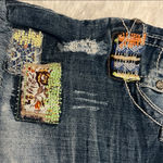 GRACE IN LA   Women's Jean Shorts with Colorful Patchwork Size 27 Photo 3