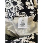 Roz & Ali  Black White Tropical Floral Flower‎ Pull On Stretch Pants Womens 16 Photo 7