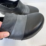 Dansko  Black Grey Leather Slip On Clogs Womens 7 Nursing Shoes Comfort Classic Photo 9