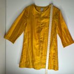 Chico's  Linen Blend Open Front Cardigan Jacket Blazer Size 0 Small Mustard Yellow Photo 6