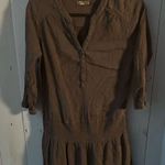prAna Women’s Size Small Black 3/4 Sleeve Smocked A-Line Dress Photo 0