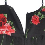 Crystal Doll Crystal Dolls Maxi Dress Floral Tiered Black Red Photo 4
