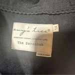 Evys Tree Size 1X Black Savannah Ruffle Front Blouse Shirt Career Church Date Photo 9