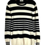 Equipment  Sweater Women Small Black‎ Ivory Striped Cashmere Knit Pullover Photo 0