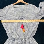 Surf Gypsy ‎ Blue Spotted Print Colorful Tassels Flare Sleeves Tie Front Romper M Photo 11