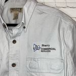 Duluth Trading Co. Gray Button Down Logo’d Work Shirt Large Tall Photo 1