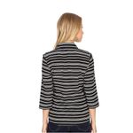 Pendleton  Top S NWT Wrap Striped Silk Cotton Chic Business Casual 3/4 Sleeves Photo 8