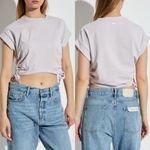 ALL SAINTS  Ruched Tie-Side Top BLACK Photo 1