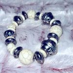 Southwest Jewelry Set Silver and White Photo 2