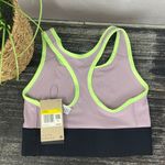 Nike  Black Rose Pink Cropped Sport Athletic Bra Top NEW S Photo 2