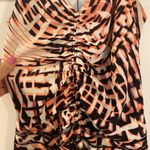 Parker  silk ruched chest abstract dress size xs Photo 8