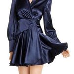 Bloomingdales O.P.T (from ) Chloe Satin Mini Wrap Dress Photo 0