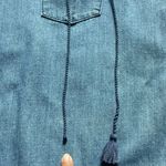 Madewell Artiste Denim Chambray Dress 3/4 Sleeves Size L Photo 5