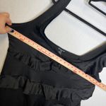 PRETTYLITTLETHING PLUS Black Ruffle Tank Dress Size US 18 Slit Photo 6