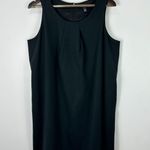 Lands' End Dress 16P Black Sleeveless Sheath‎ Career Chic Minimalist Classic LBD Photo 0