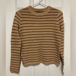 English Factory  New Tan & Black Striped Knit Sweater Photo 2