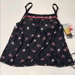 🇺🇸Beach house 8 NWT Black Floral Polka Dot pink tankini swim suit bathin… Photo 0